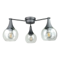 Prisadený luster STAR 3xE27/60W/230V čierna/číra