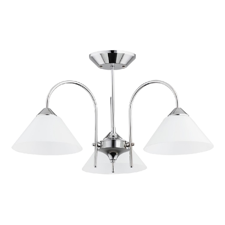 Prisadený luster TAPER 3xE27/15W/230V lesklý chróm