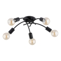 Prisadený luster TORIZO 5xE27/15W/230V čierny