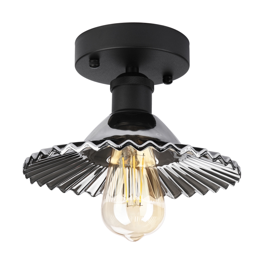Prisadený luster TRISH 1xE27/15W/230V čierna/dymovo čierna