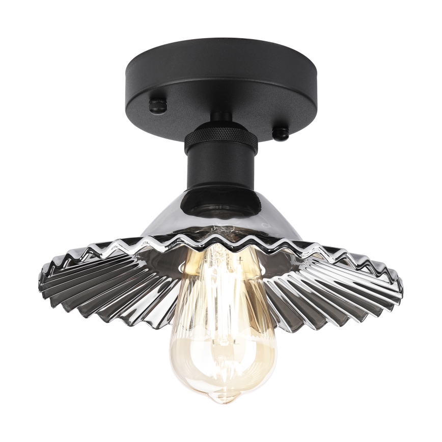 Prisadený luster TRISH 1xE27/15W/230V čierna/dymovo čierna
