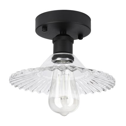 Prisadený luster TRISH 1xE27/15W/230V čierny/číry