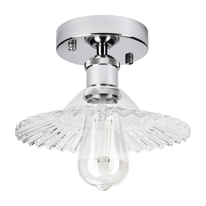 Prisadený luster TRISH 1xE27/15W/230V lesklý chróm/číra