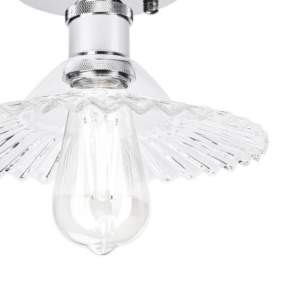 Prisadený luster TRISH 1xE27/15W/230V lesklý chróm/číra