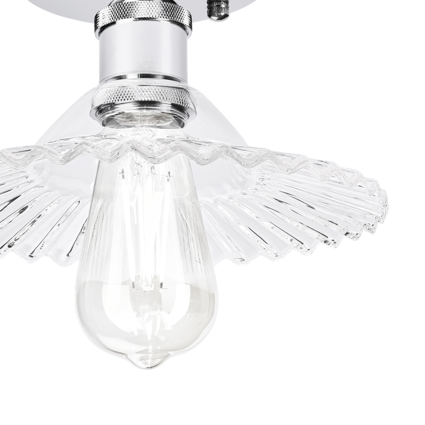 Prisadený luster TRISH 1xE27/15W/230V lesklý chróm/číra