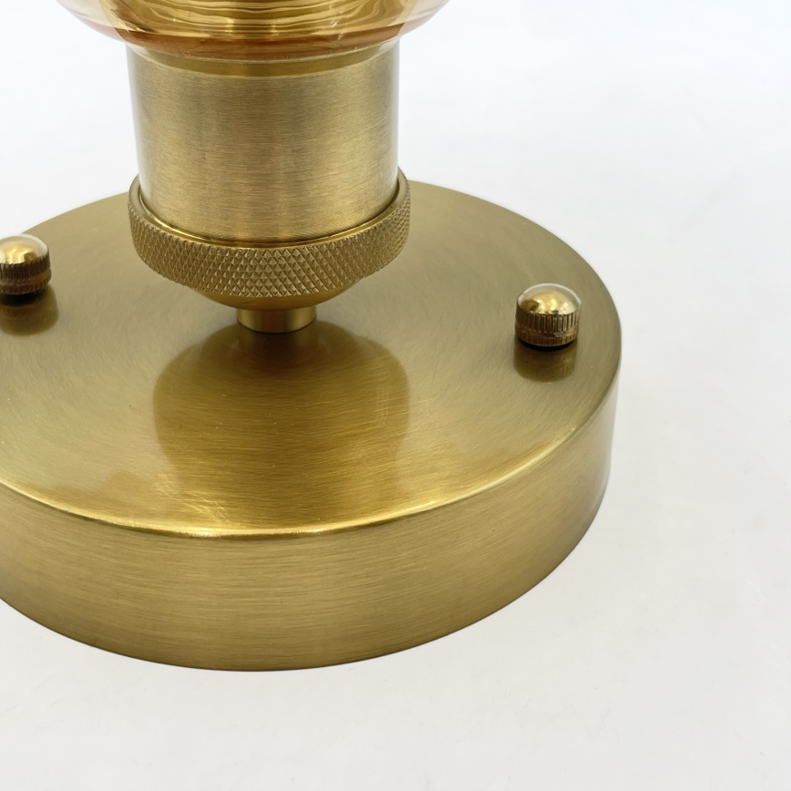 Prisadený luster TRISH 1xE27/15W/230V zlatá/dymovo-béžová