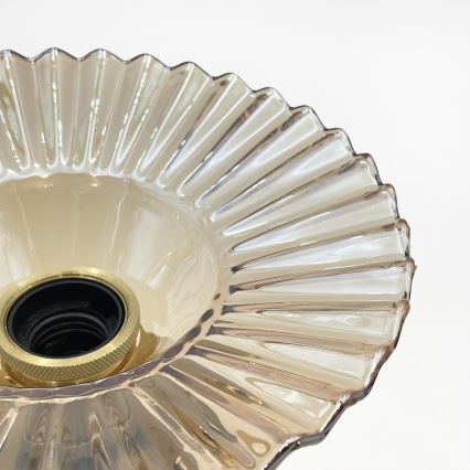 Prisadený luster TRISH 1xE27/15W/230V zlatá/dymovo-béžová