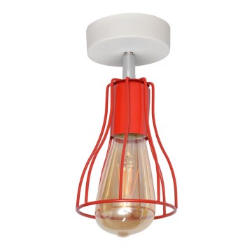 Prisadený luster TUBE II 1xE27/15W/230V červená