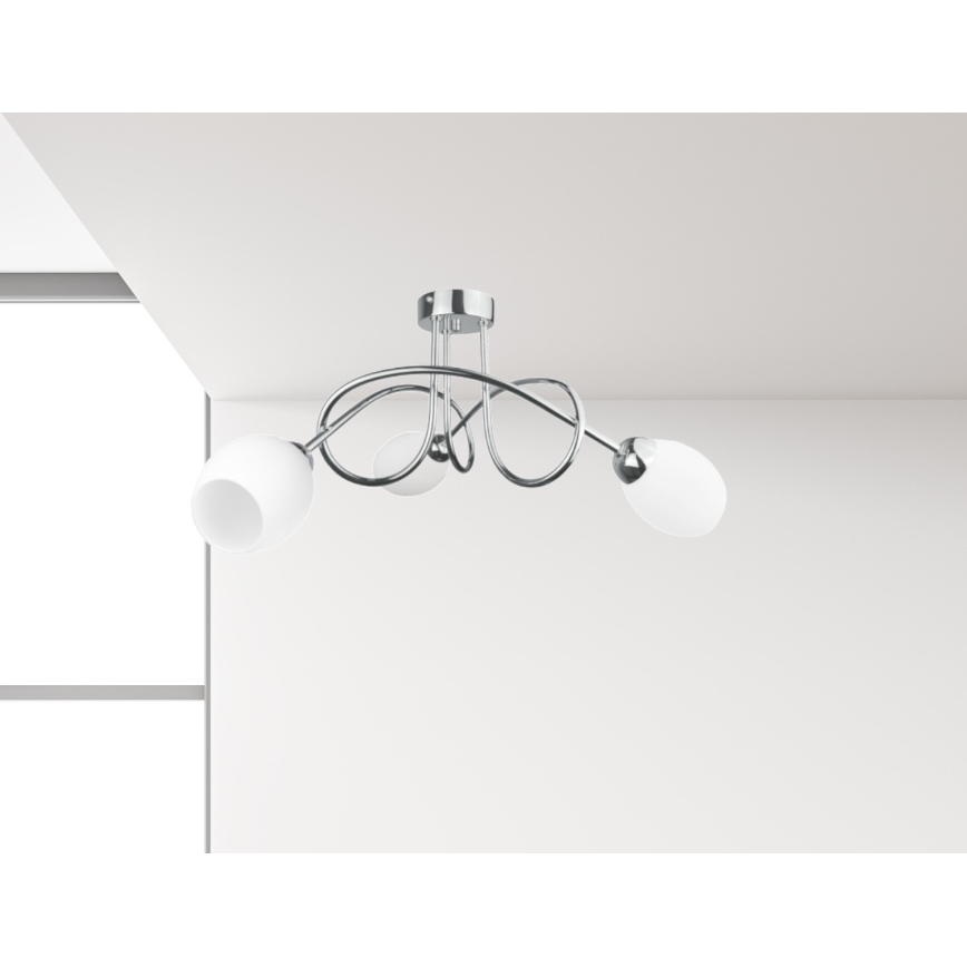Prisadený luster TWIST WHITE 3xE14/40W/230V