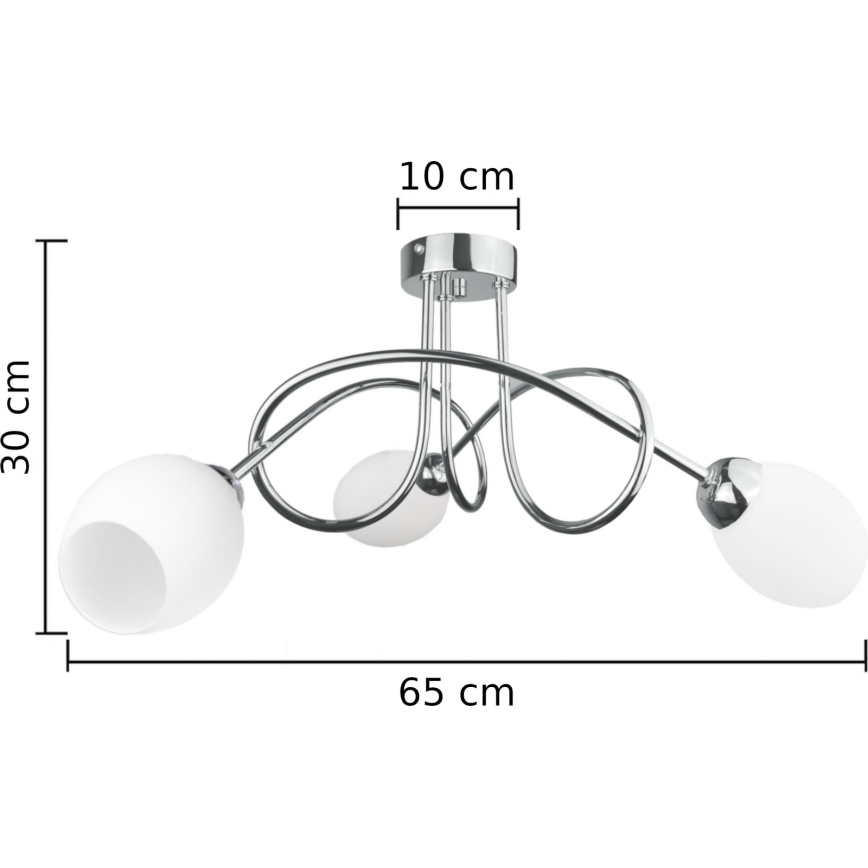 Prisadený luster TWIST WHITE 3xE14/40W/230V