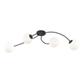 Prisadený luster VIBRA 4xE14/10W/230V čierna/biela