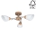 Prisadený luster VILETTA 3xE27/60W/230V dub – FSC certifikované