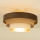 Prisadený luster WENTA 1xE27/60W/230V pr. 50 cm hnedá/juta/béžová
