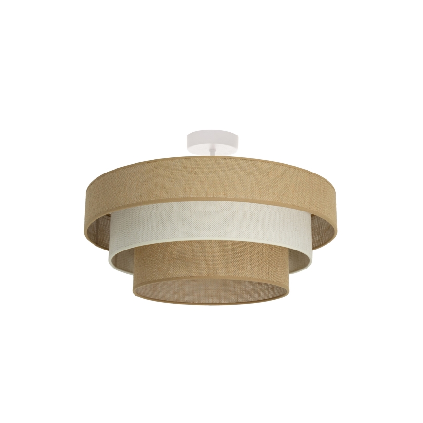 Prisadený luster WENTA 1xE27/60W/230V pr. 50 cm juta/krémová