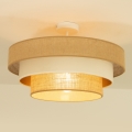 Prisadený luster WENTA, 1×E27, 60 W, 230 V, priemer 50 cm, juta/béžová