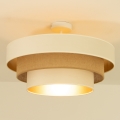 Prisadený luster WENTA 1×E27/60W/230V, priemer 50 cm, béžový/juta