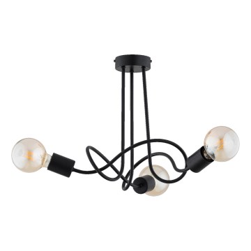 Prisadený luster WINGO 3xE27/15W/230V čierna