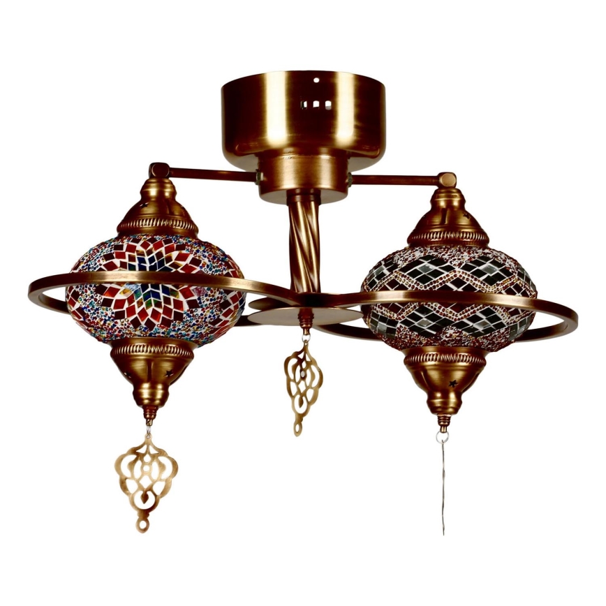 Prisadený luster YENI 1xE27/40W/230V bronzový