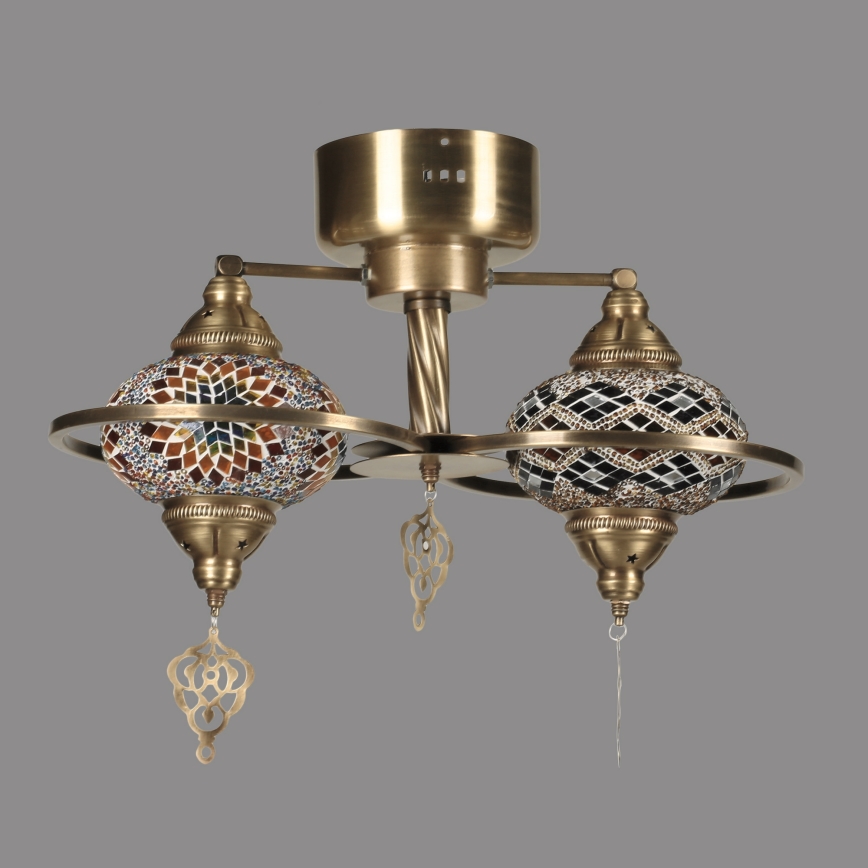 Prisadený luster YENI 1xE27/40W/230V bronzový