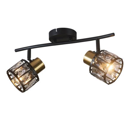 Prisadený luster ZAHARA 2xE27/10W/230V čierna