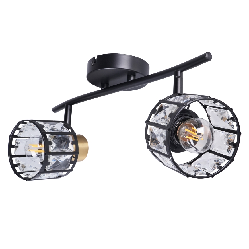 Prisadený luster ZAHARA 2xE27/10W/230V čierna