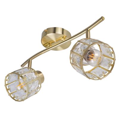 Prisadený luster ZAHARA 2xE27/10W/230V zlatý