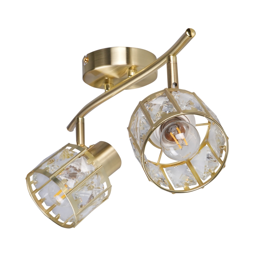 Prisadený luster ZAHARA 2xE27/10W/230V zlatý