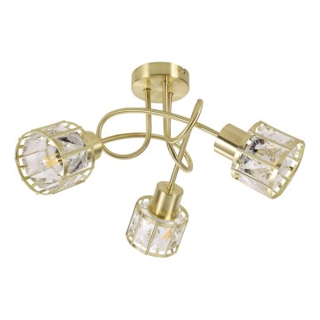 Prisadený luster ZAHARA 3xE27/10W/230V zlatý