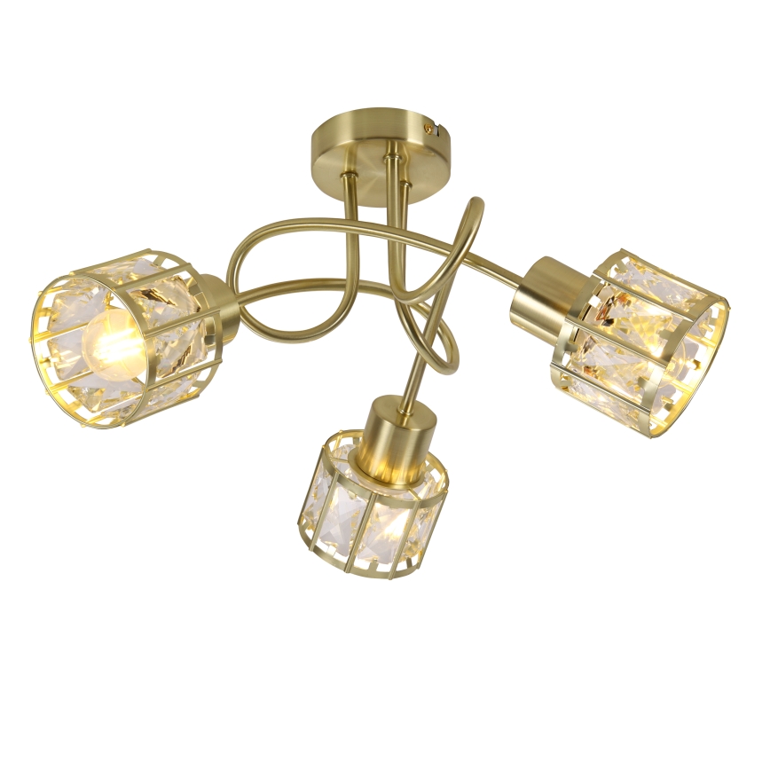 Prisadený luster ZAHARA 3xE27/10W/230V zlatý