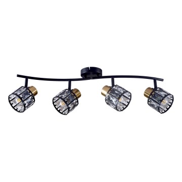 Prisadený luster ZAHARA 4xE27/10W/230V čierny