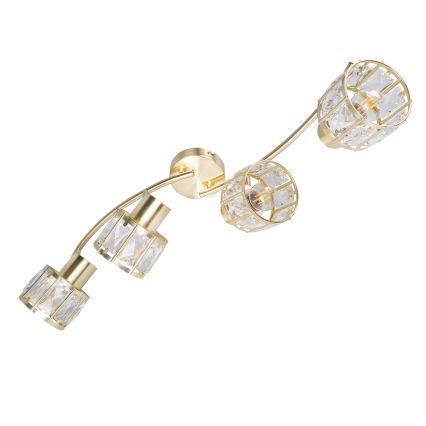 Prisadený luster ZAHARA 4xE27/10W/230V zlatý