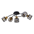 Prisadený luster ZAHARA 5xE27/10W/230V čierna