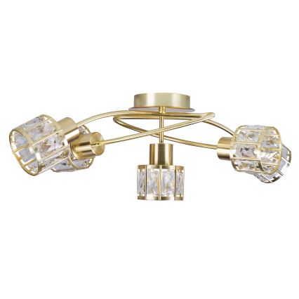 Prisadený luster ZAHARA 5xE27/10W/230V zlatý