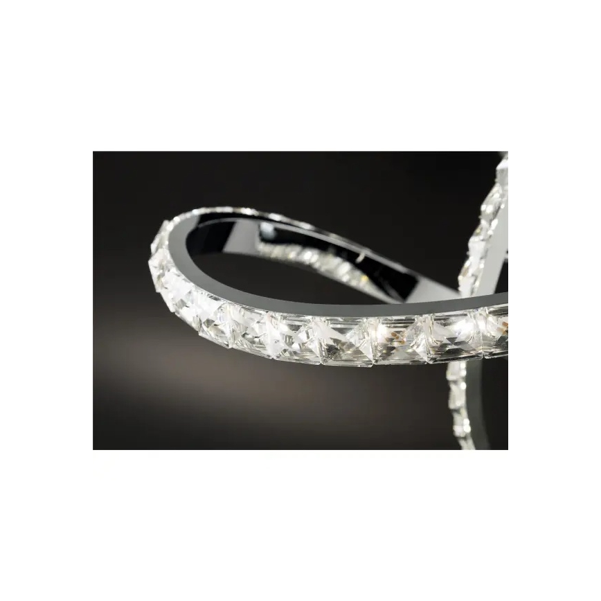 Prisadený stmievateľný LED luster ABRO LED/26W/230V lesklý chróm