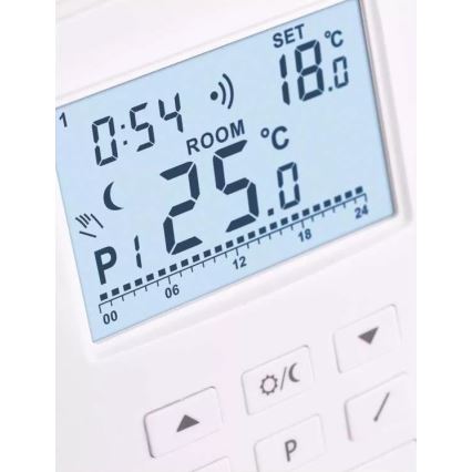Programovateľný termostat 230V+2xAA