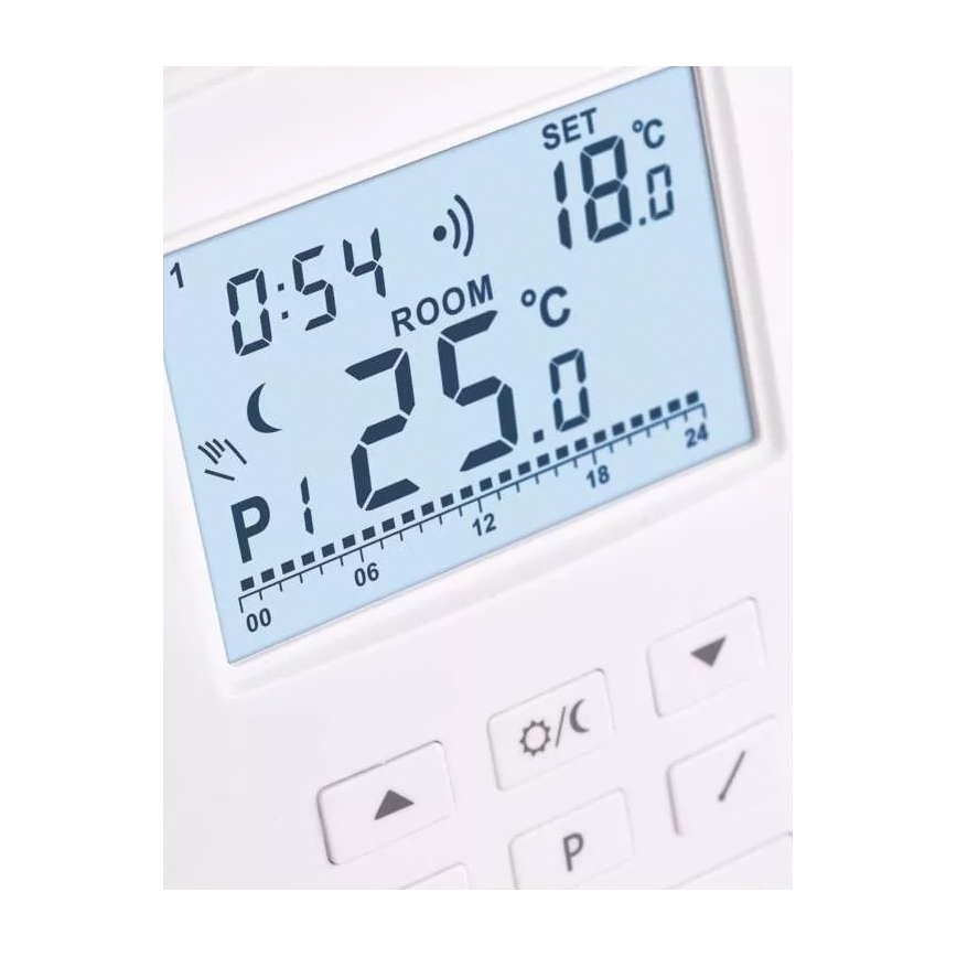 Programovateľný termostat 230V+2xAA