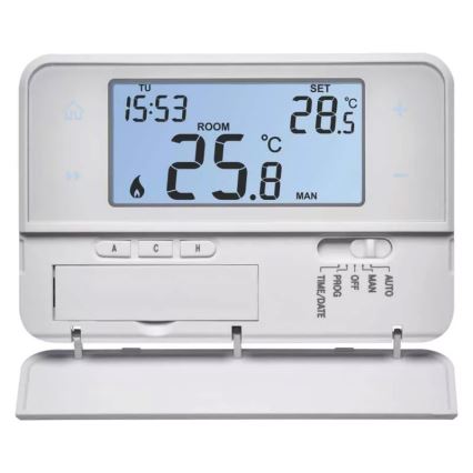 Programovateľný termostat 230V + 2xAA