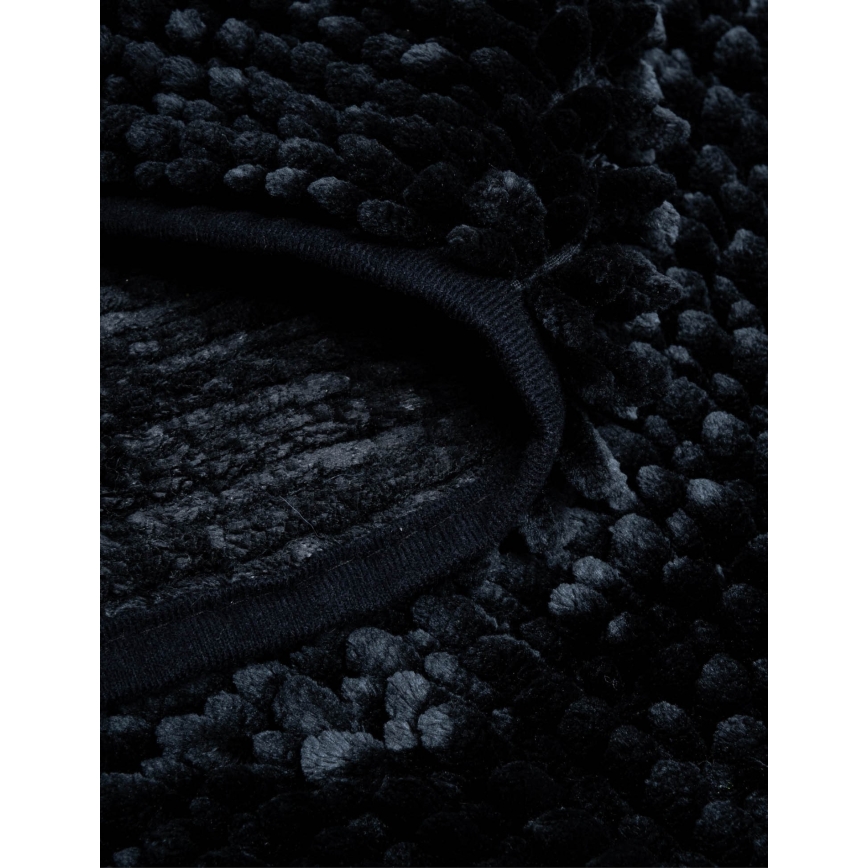 Protisklzová kúpeľňová predložka CHENILLE 50x80 cm čierna