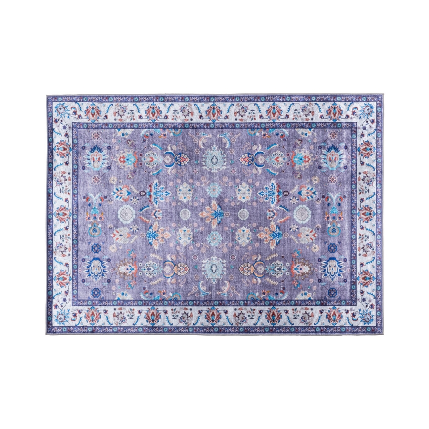 Protišmykový orientálny koberec PRINT SHINE 120x170 cm modrý