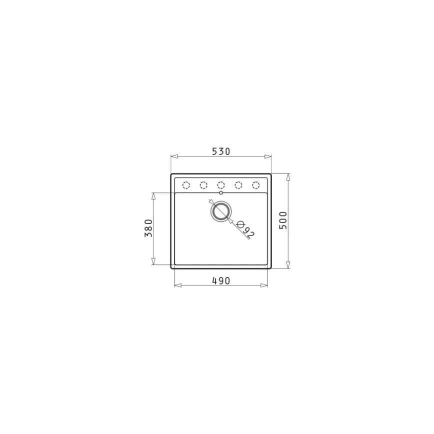 Pyramis 70058401 - Kuchynský drez CAMEA 50x53 cm granit/sivý