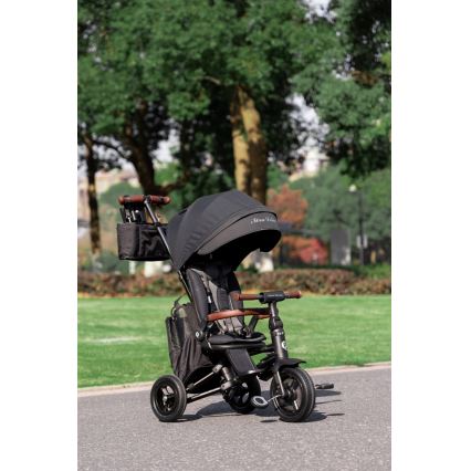 QPlay - Detská trojkolka 5v1 NOVA DELUXE čierna