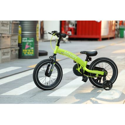 QPlay - Detský bicykel 14" MINIBY 3v1 zelená