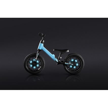 QPlay - Odrážadlo s LED svetlami na kolech SPARK modrá