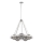 Quintiesse - Luster na tyči HARPER 5xE14/60W/230V, priemer 77,5 cm, lesklý chróm/dymové sklo