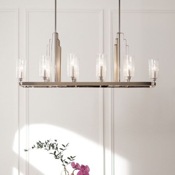 Quintiesse - Luster na tyči KIMROSE 10xE14/40W/230V lesklý chróm