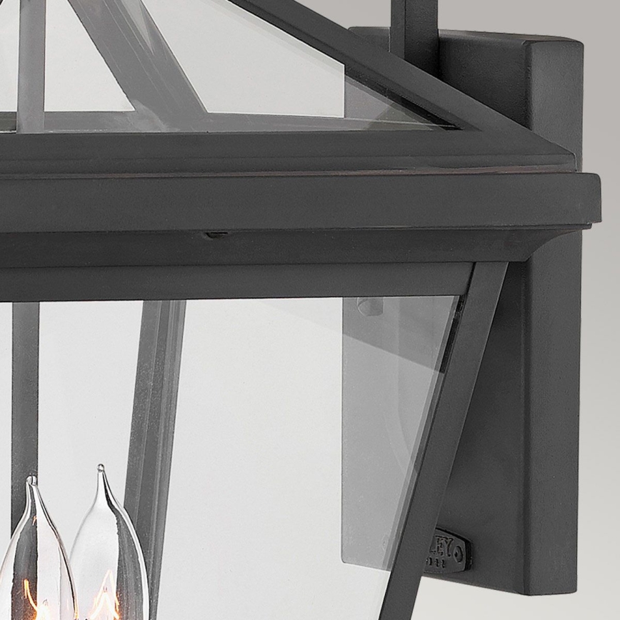 Quintiesse - Vonkajšie nástenné svietidlo ALFORD L 3xE14/40W/230V IP44 čierna