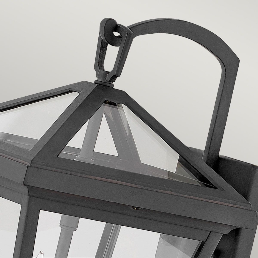 Quintiesse - Vonkajšia nástenná lampa ALFORD S 2xE14/40W/230V IP44 čierna