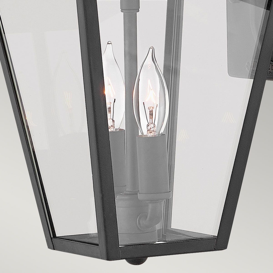 Quintiesse - Vonkajšia nástenná lampa ALFORD S 2xE14/40W/230V IP44 čierna