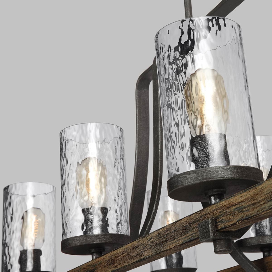 Quintiesse - Závesný luster na tyči ANGELO 8xE27/60W/230V dubový dekor