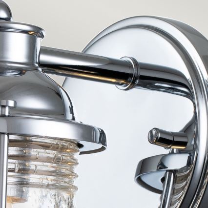 Quintiesse - Vonkajšie nástenné svietidlo ASHLAND BAY 1xE27/60W/230V IP44 lesklý chróm